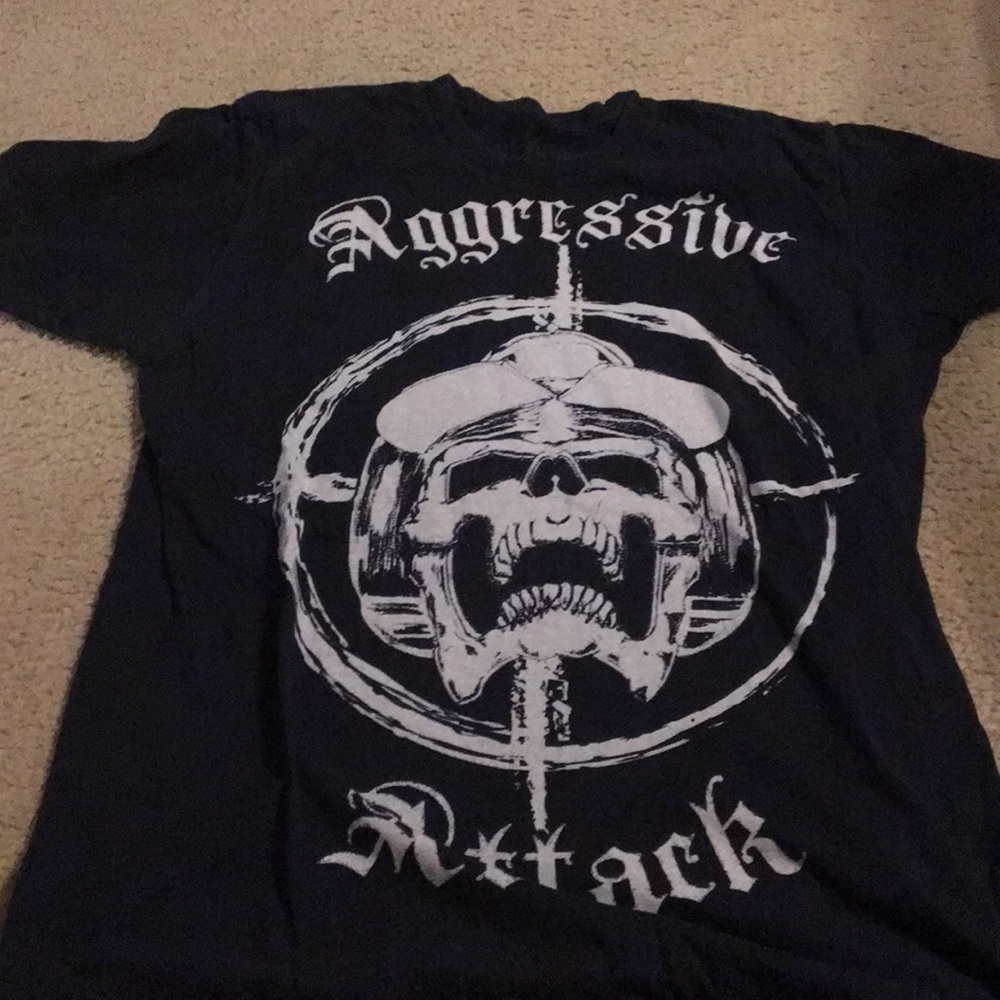 Black Helmet ‘Aggressive Attack’ black tee